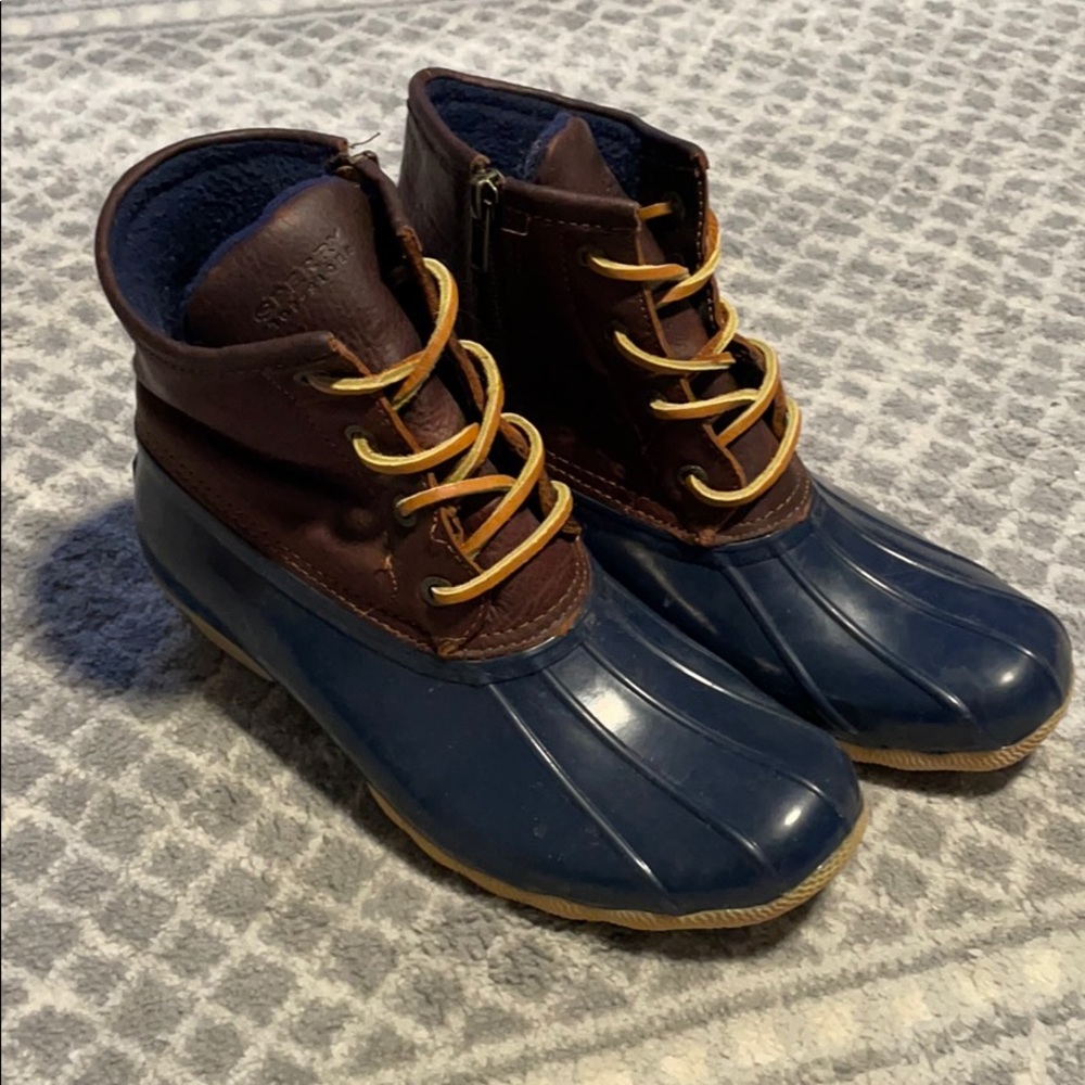 Sperry Navy/Brown Saltwater Duck Boot